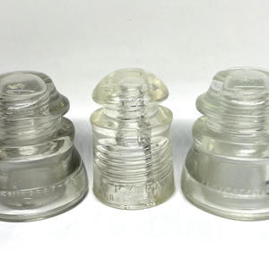 Vintage Glass Insulators Pyrex Hemingray 45‎ Power Line Telephone Pole LOT of 3